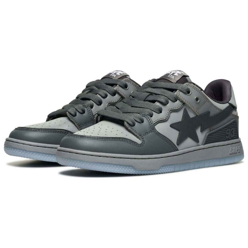 【代購】A BATHING APE SK8 Low Top Skateboard Shoes Women's Gray