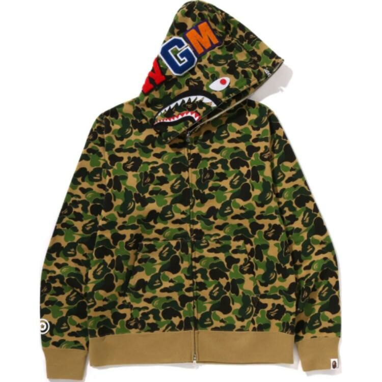 【代購】A BATHING APE Abc Camo Crazy Shark Full Zip Hoodie