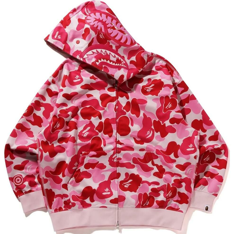 【代購】A BATHING APE Abc Camo Rayon Relaxed Fit Shark Full Zip Hoodie