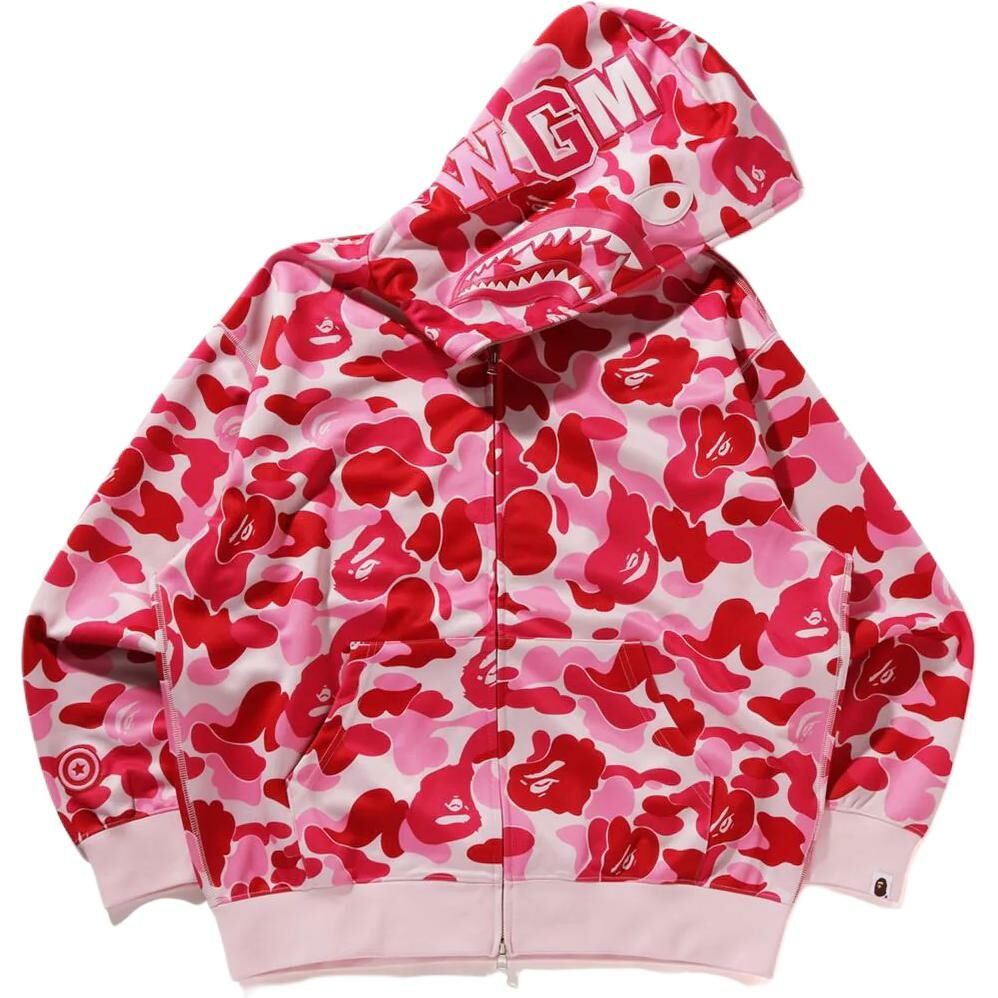 【代購】A BATHING APE Abc Camo Rayon Relaxed Fit Shark Full Zip Hoodie