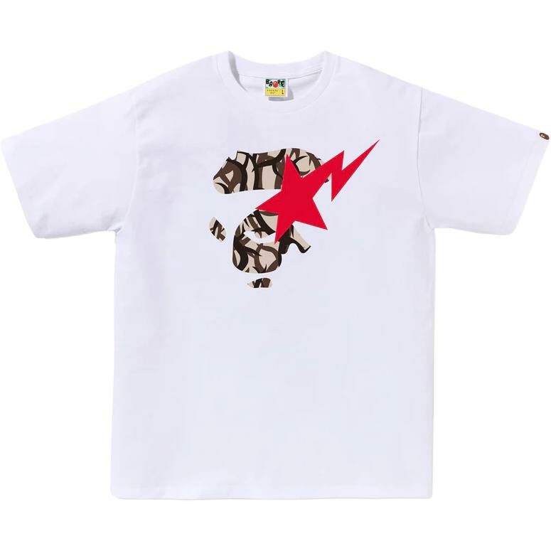 【代購】A BATHING APE Camo Face Star T shirt