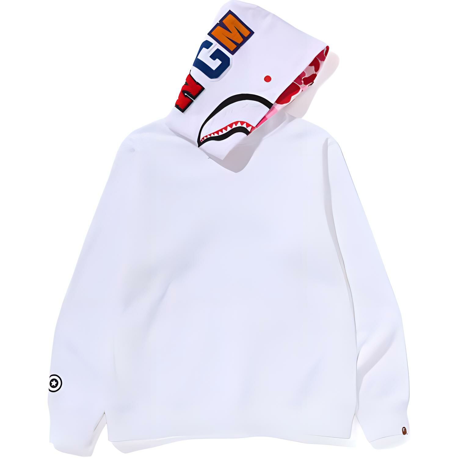 【代購】A BATHING APE Shark Side Zip Wide Long Length Pullover Hoodie
