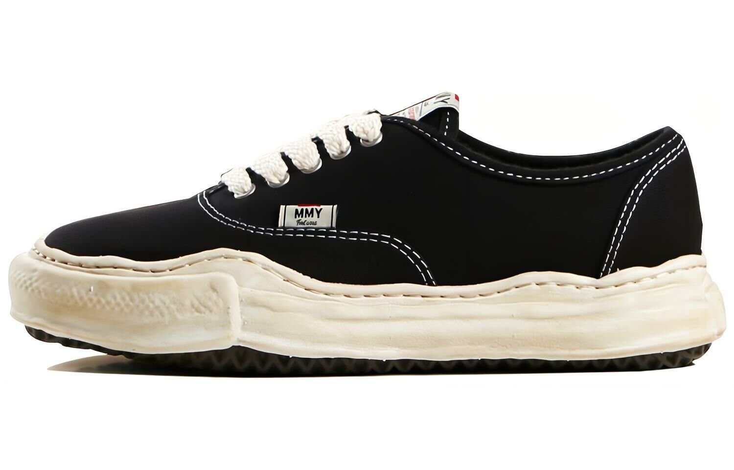 【代購】MIHARA YASUHIRO Baker Low Top Stylish Skateboarding Shoes Men's Black White Vintage Version