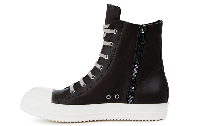 【代購】RICK OWENS/RO Phlegethon High-Top Stylish Skateboarding Shoes Men's Black White