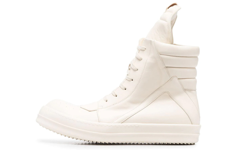 【代購】RICK OWENS/RO High Top Stylish Skateboarding Shoes Men's White