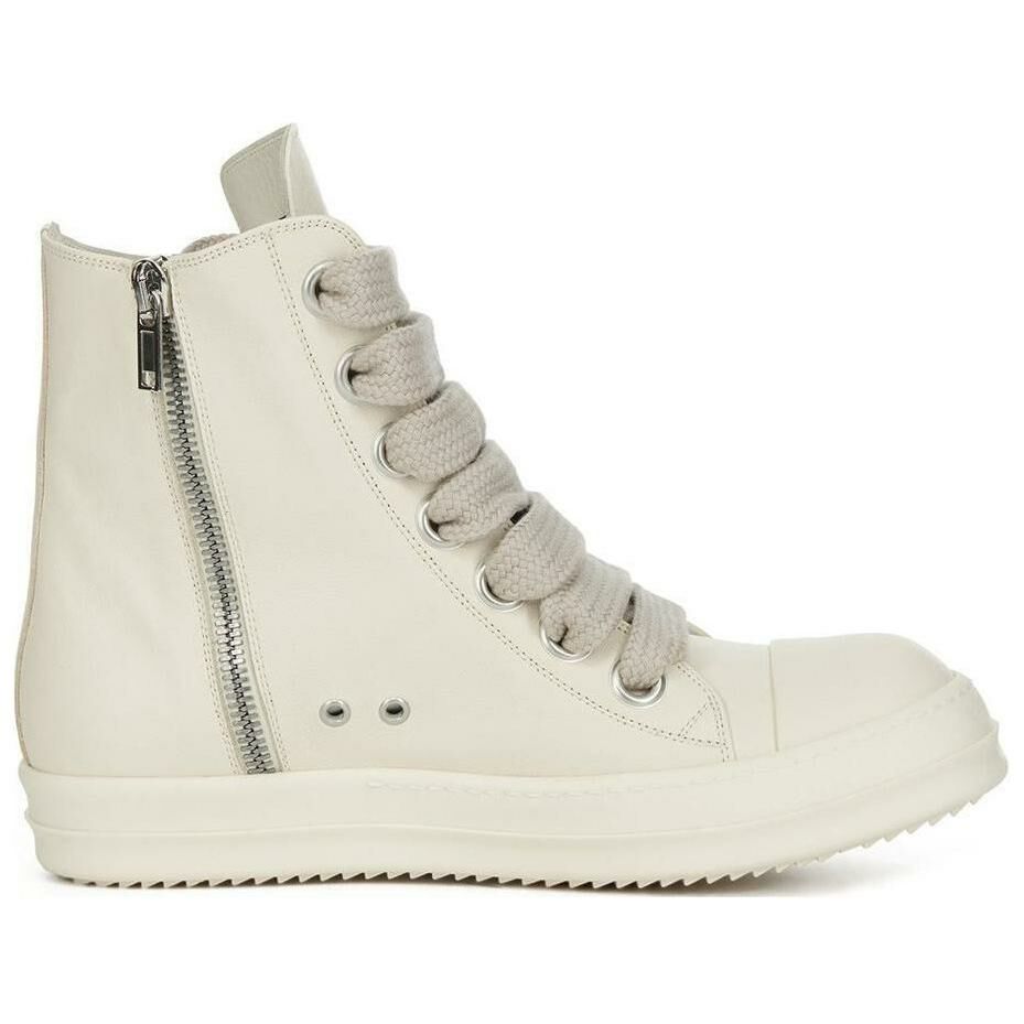 【代購】RICK OWENS Lido High Sneaks Jumbo Laced Milk