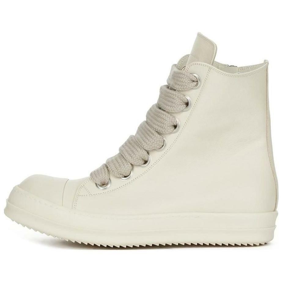 【代購】RICK OWENS Lido High Sneaks Jumbo Laced Milk