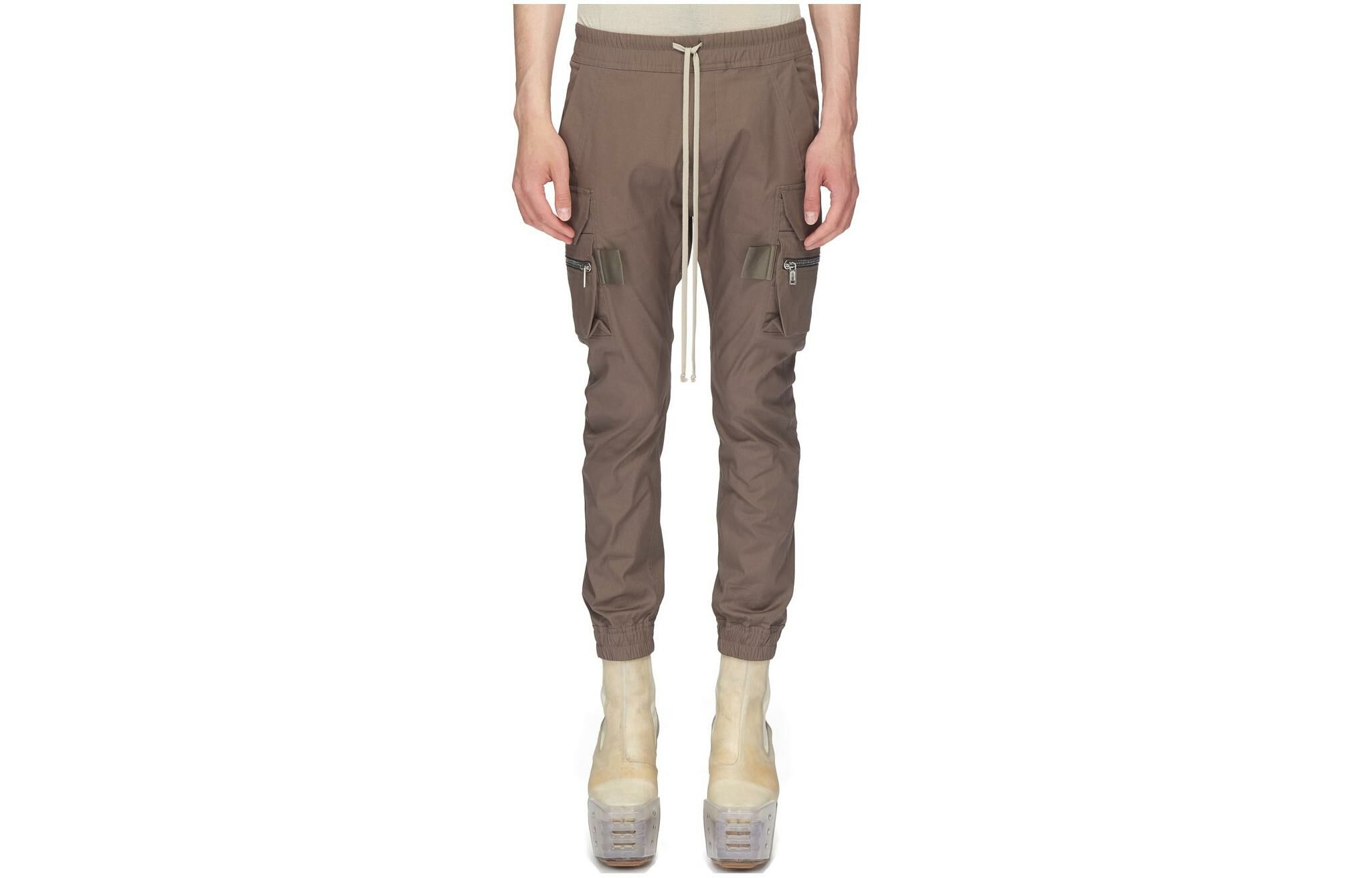 【代購】RICK OWENS/RO SS23 Knitted Sports Pants Men's Earth Gray