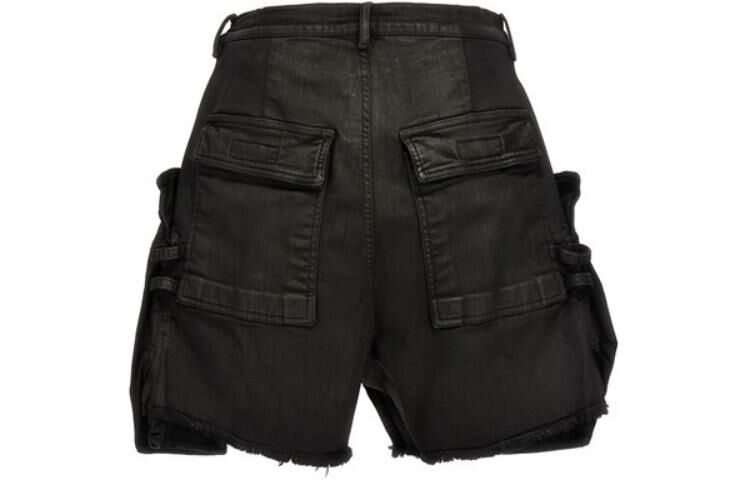 【代購】RICK OWENS Pocket Detailed Frayed Hem Shorts