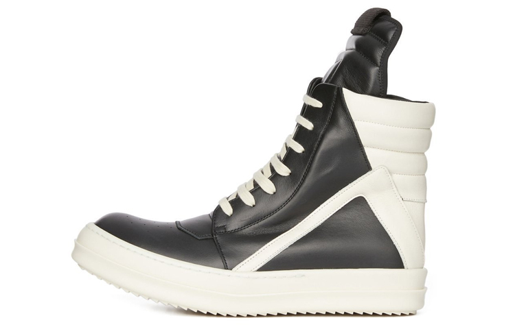 【代購】RICK OWENS/RO Geobasket High-Top Skateboard Shoes Women's Black White