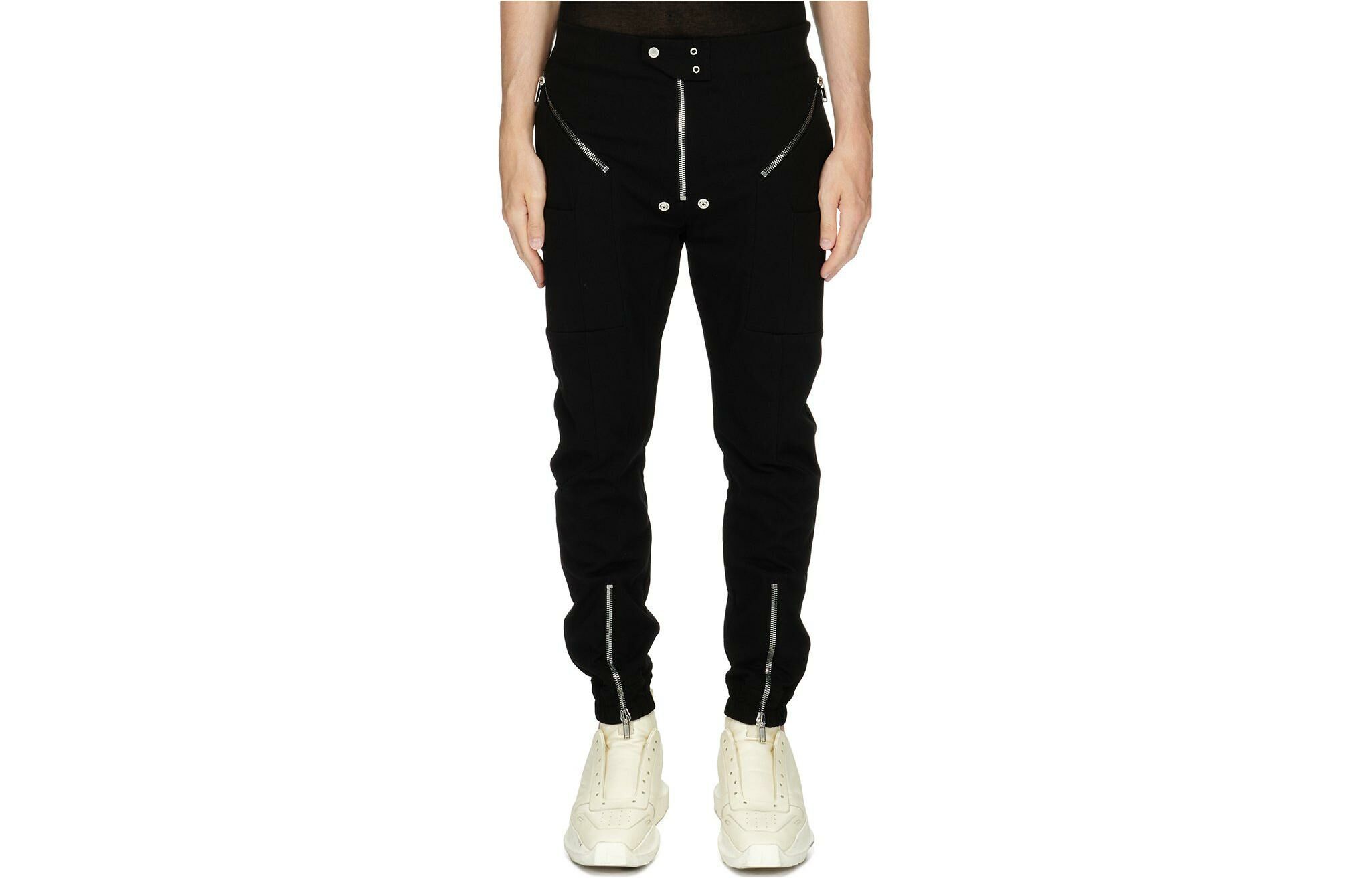 【代購】RICK OWENS Decorative zip Cotton Trousers