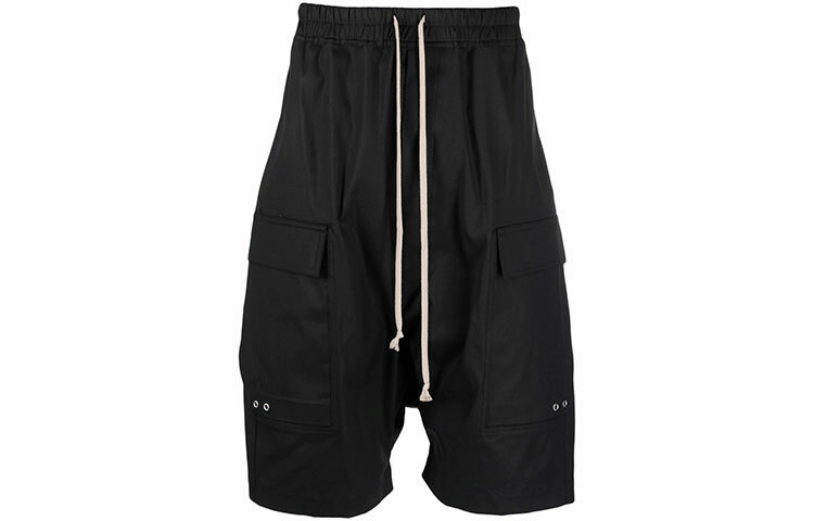 【代購】RICK OWENS Drawstring Cargo Pods Bermuda Shorts