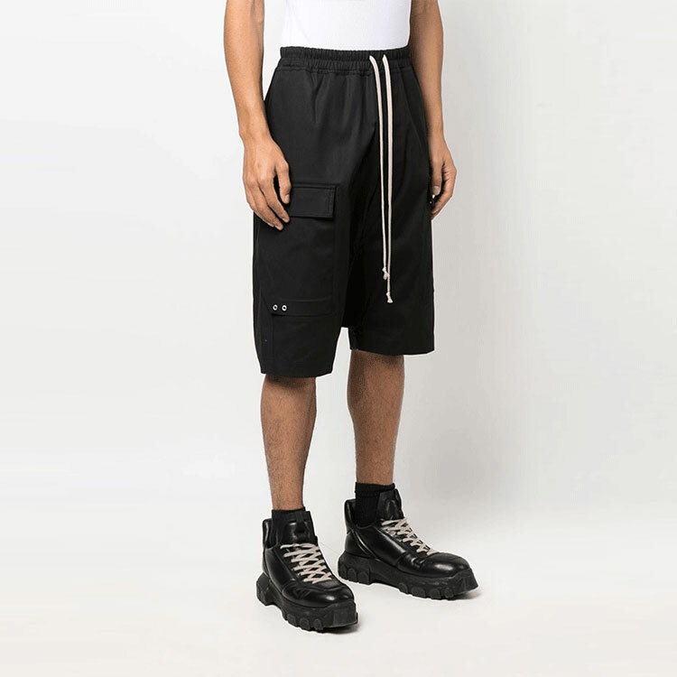 【代購】RICK OWENS Drawstring Cargo Pods Bermuda Shorts