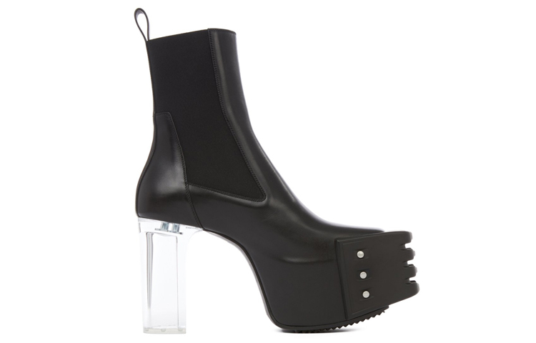 【代購】RICK OWENS 120mm Leather Platform Boots
