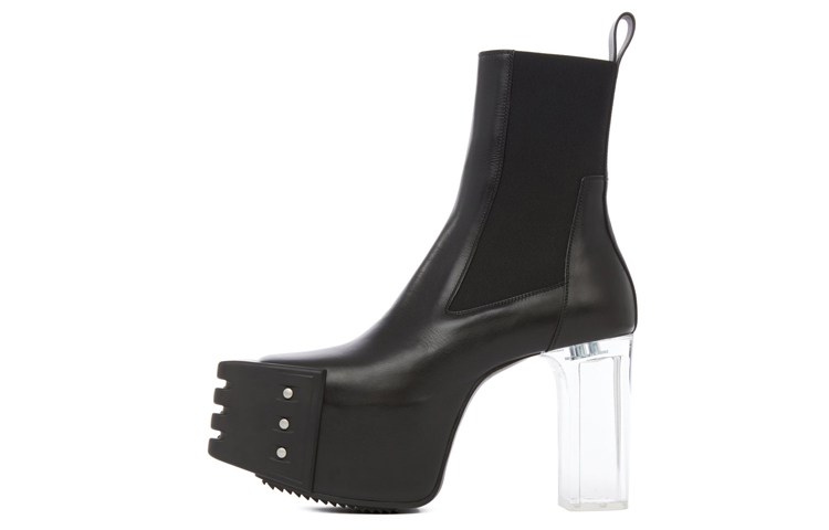 【代購】RICK OWENS 120mm Leather Platform Boots