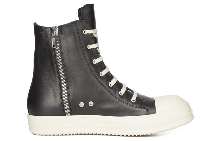 【代購】RICK OWENS/RO LUXOR Abrasion Resistant High Top Skateboard Shoes Men's Black