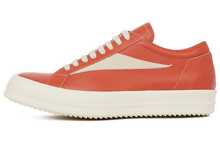 【代購】RICK OWENS/RO Low Top Stylish Skateboarding Shoes Men's Orange White