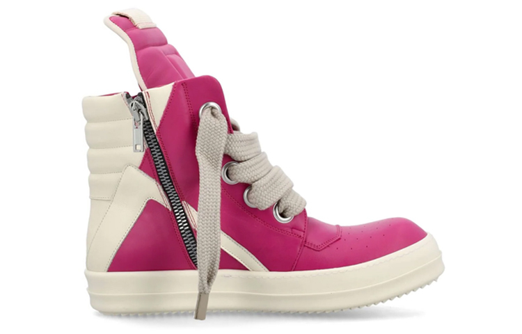 【代購】RICK OWENS/RO Geobasket High Top Stylish Skateboarding Shoes Men's Pink White