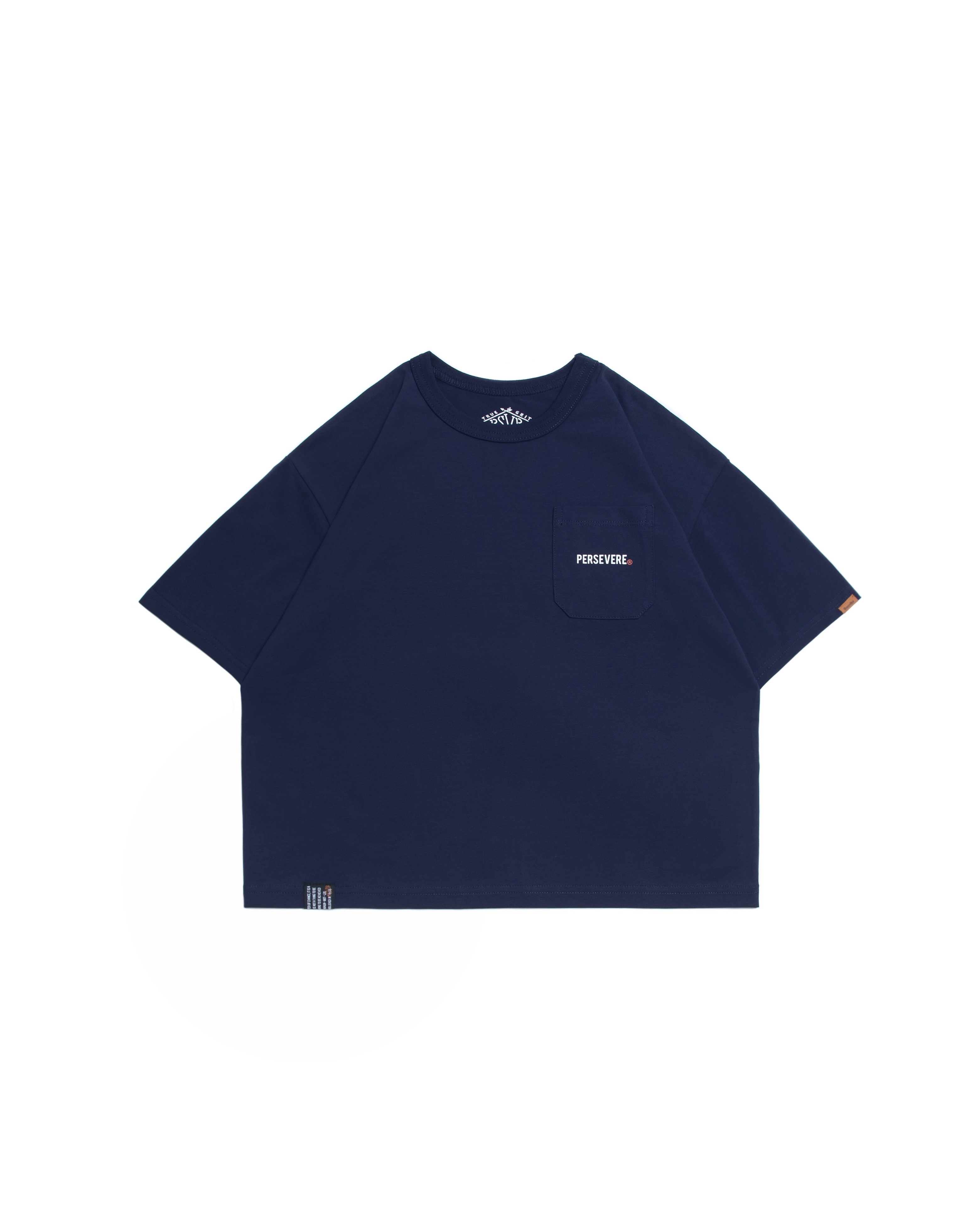 Persevere kids' T-shirt series- Pocket- Navy