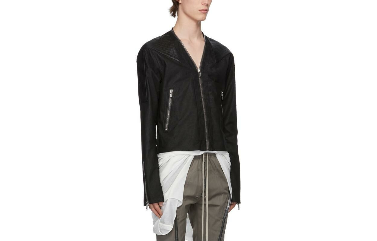【代購】RICK OWENS Leather Jackets Men Black