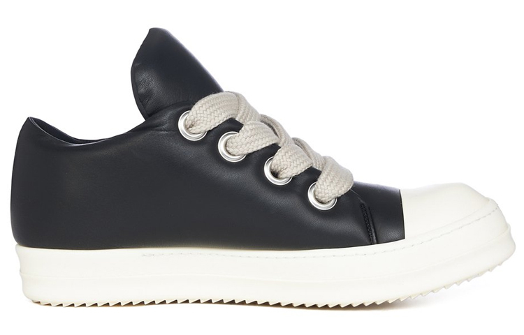 【代購】RICK OWENS Jumbo Lace Padded Sneaks Low Black Milk