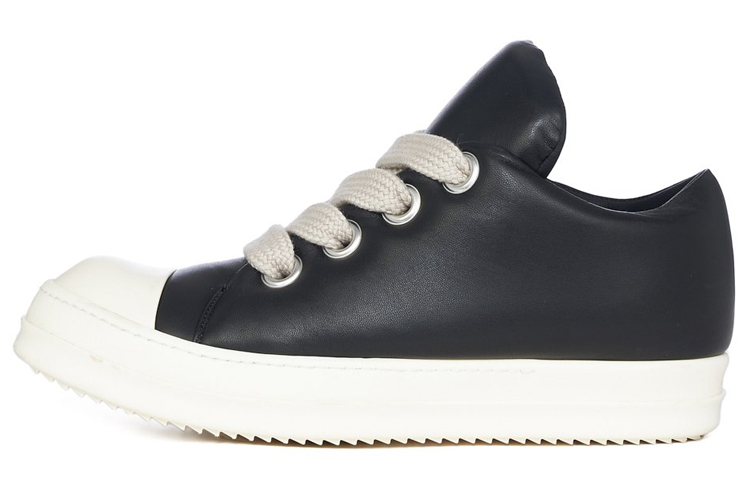 【代購】RICK OWENS Jumbo Lace Padded Sneaks Low Black Milk