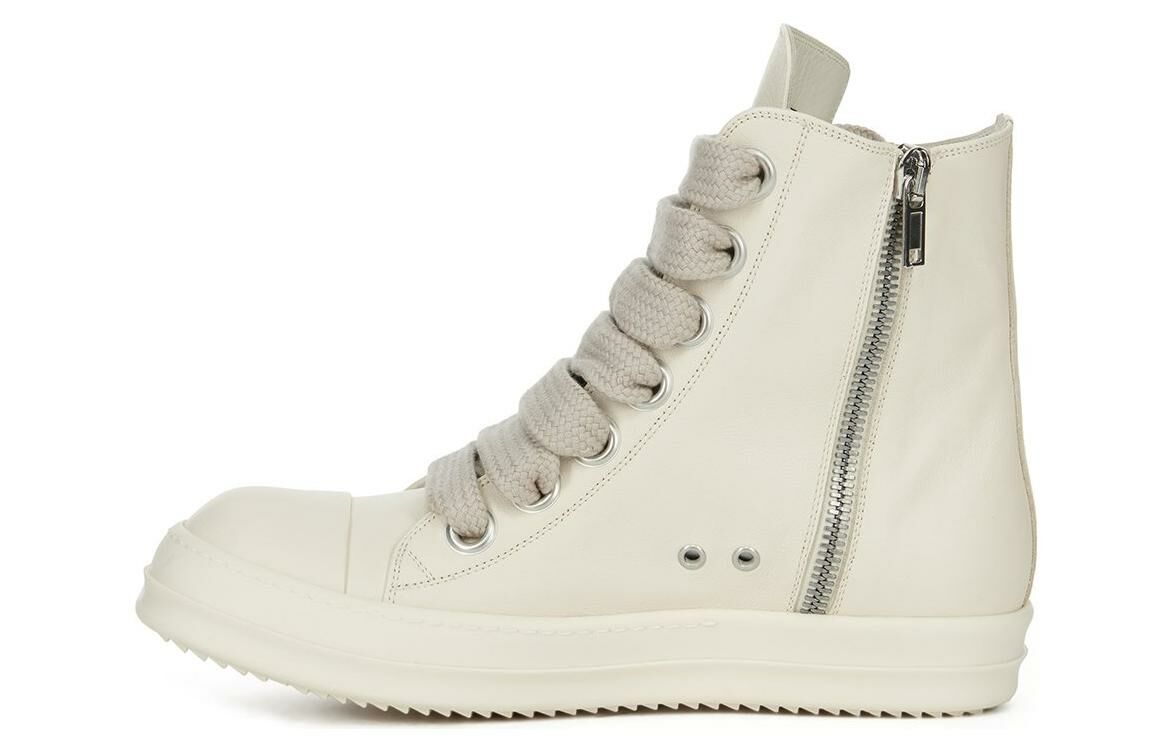 【代購】RICK OWENS/RO High Top Skateboard Shoes Women's White