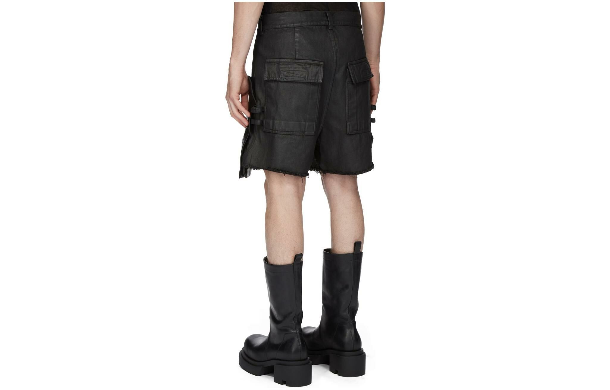 【代購】RICK OWENS Stefan Panelled Cargo Shorts