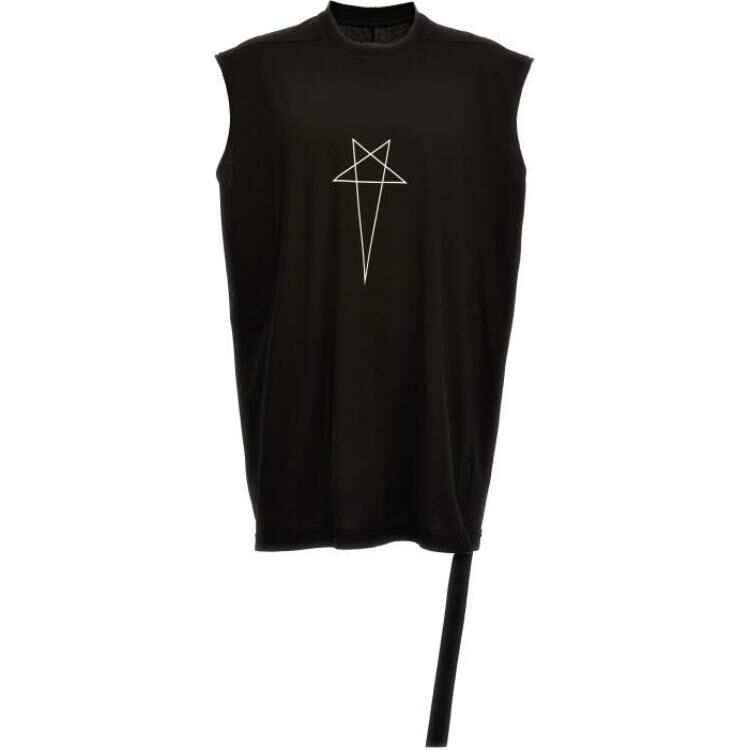 【代購】RICK OWENS Graphic print Cotton Tank Top