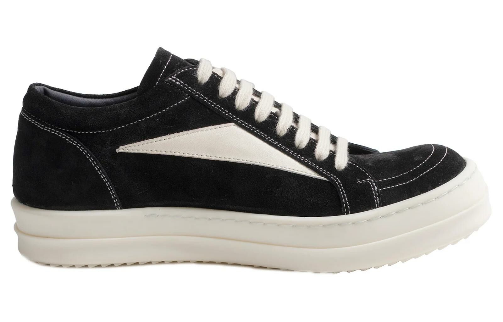 【代購】RICK OWENS/RO Edfu Vintage Low Top Stylish Skateboarding Shoes Women's Black