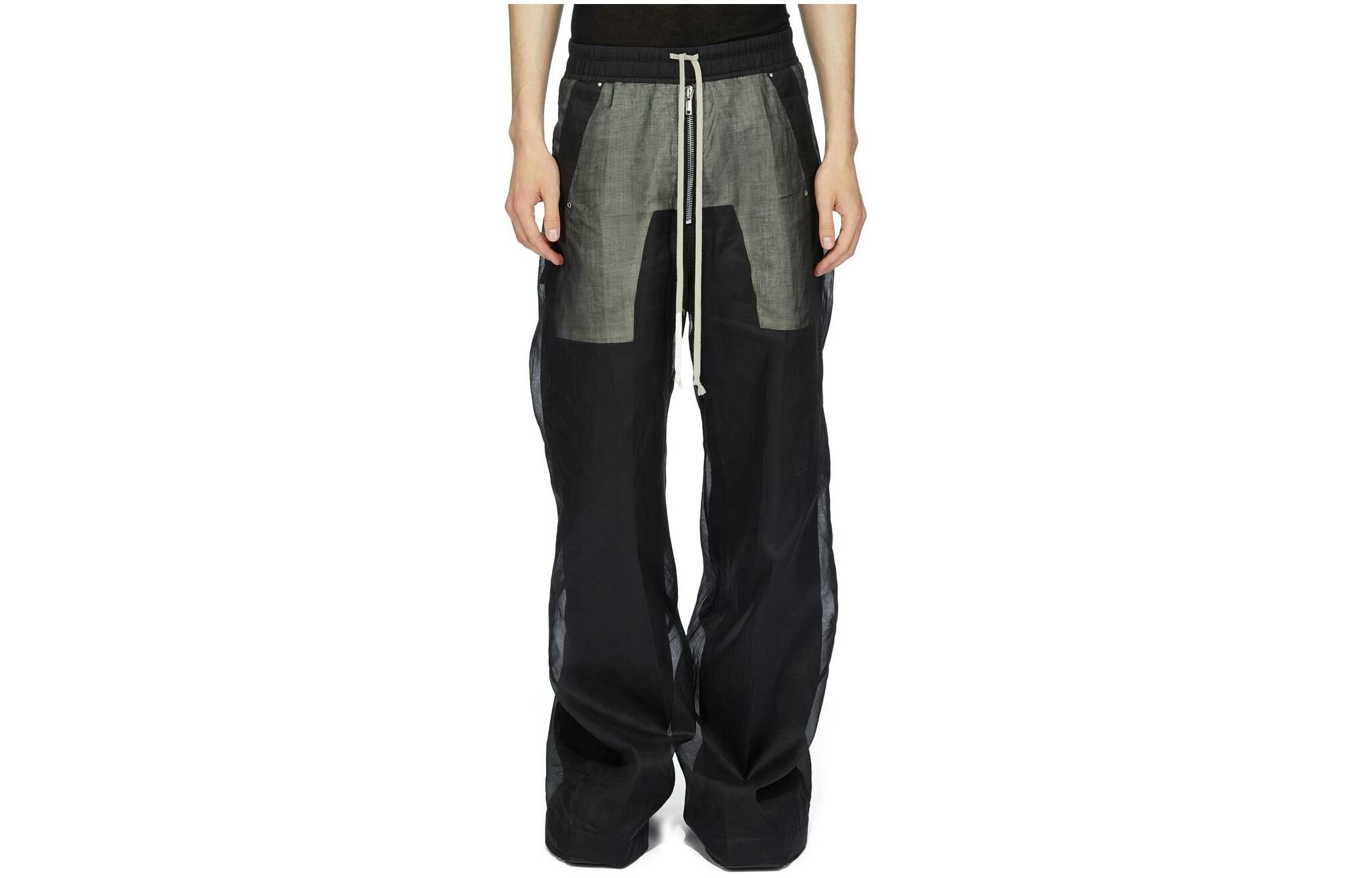 【代購】RICK OWENS Wide-Leg Drawstring Trousers