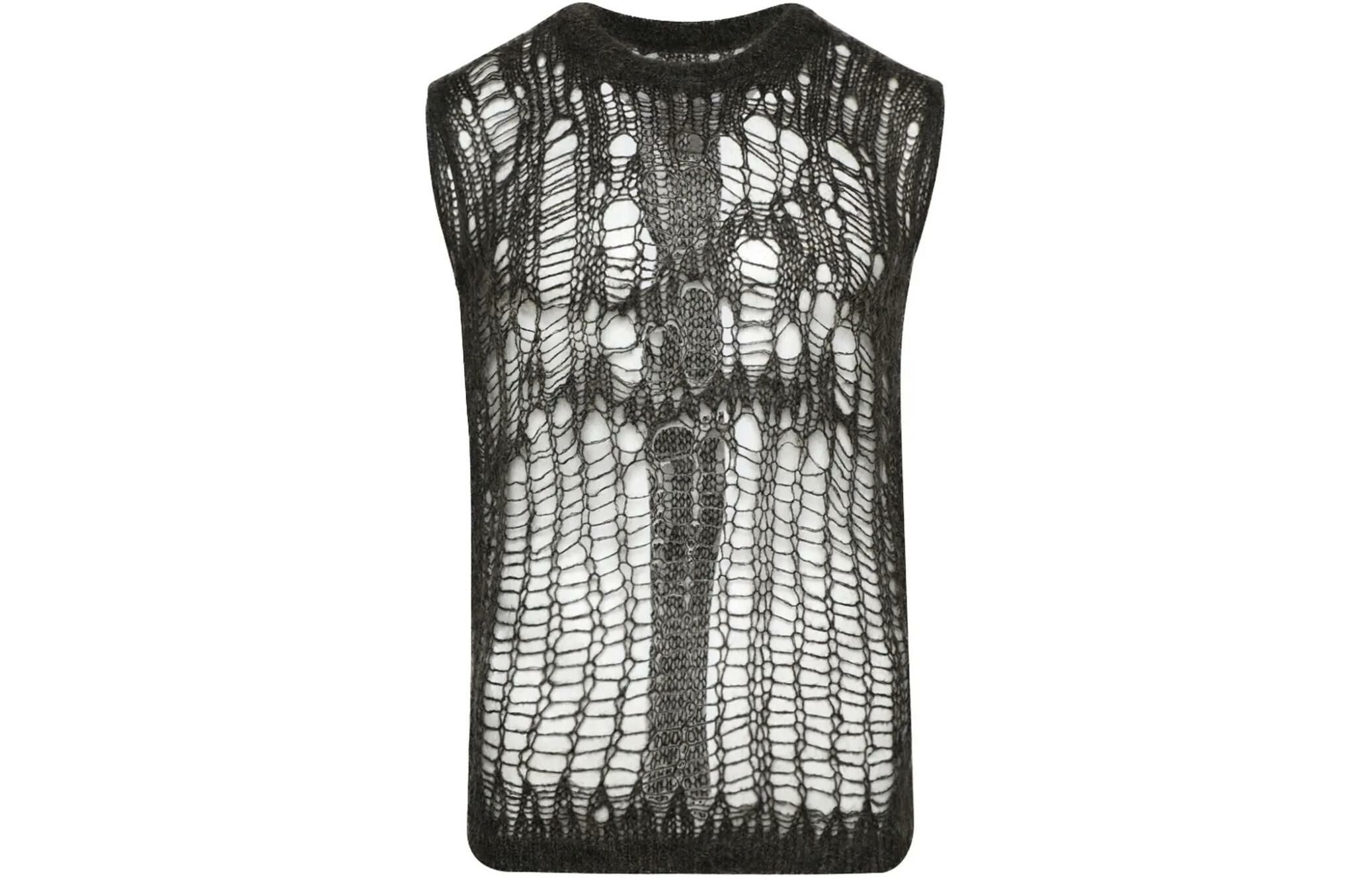 【代購】RICK OWENS Open-Knitted Sleeveless Tank Top