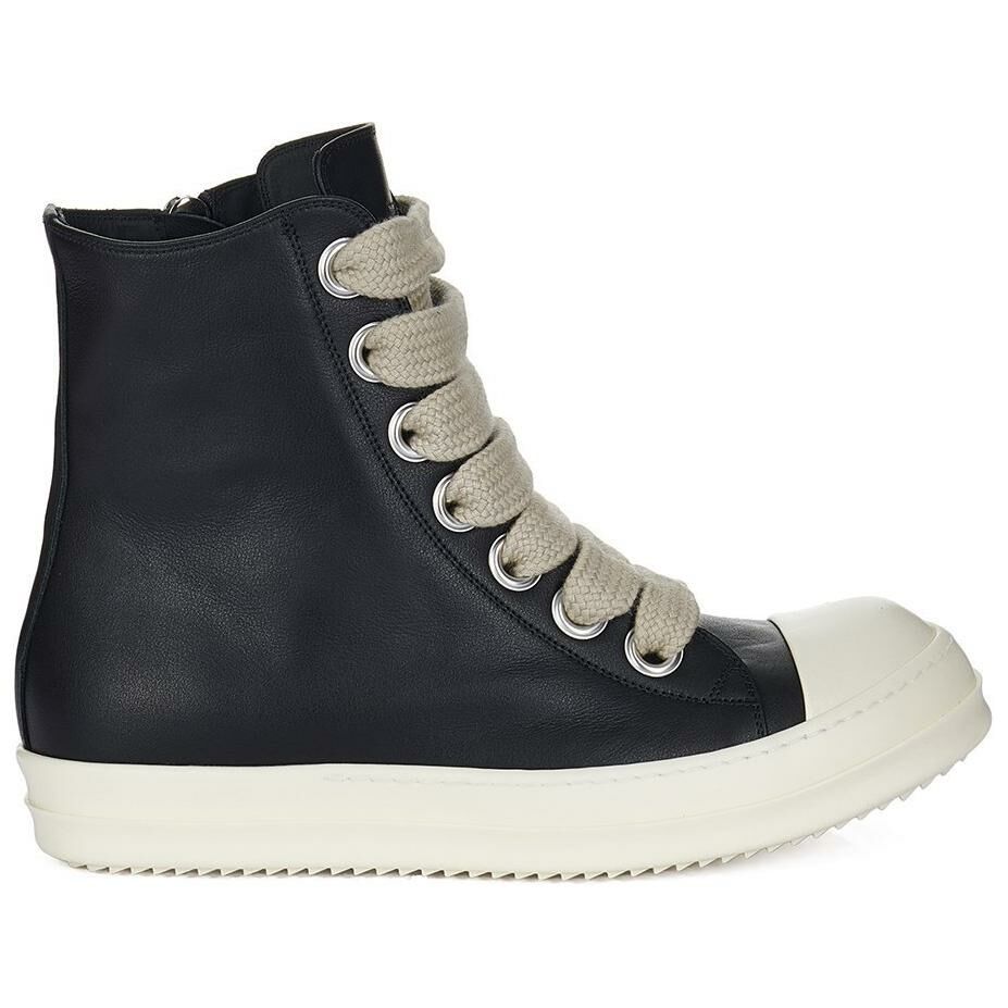 【代購】RICK OWENS/RO Jumbo Laces High-Top Skateboard Shoes Men's Black