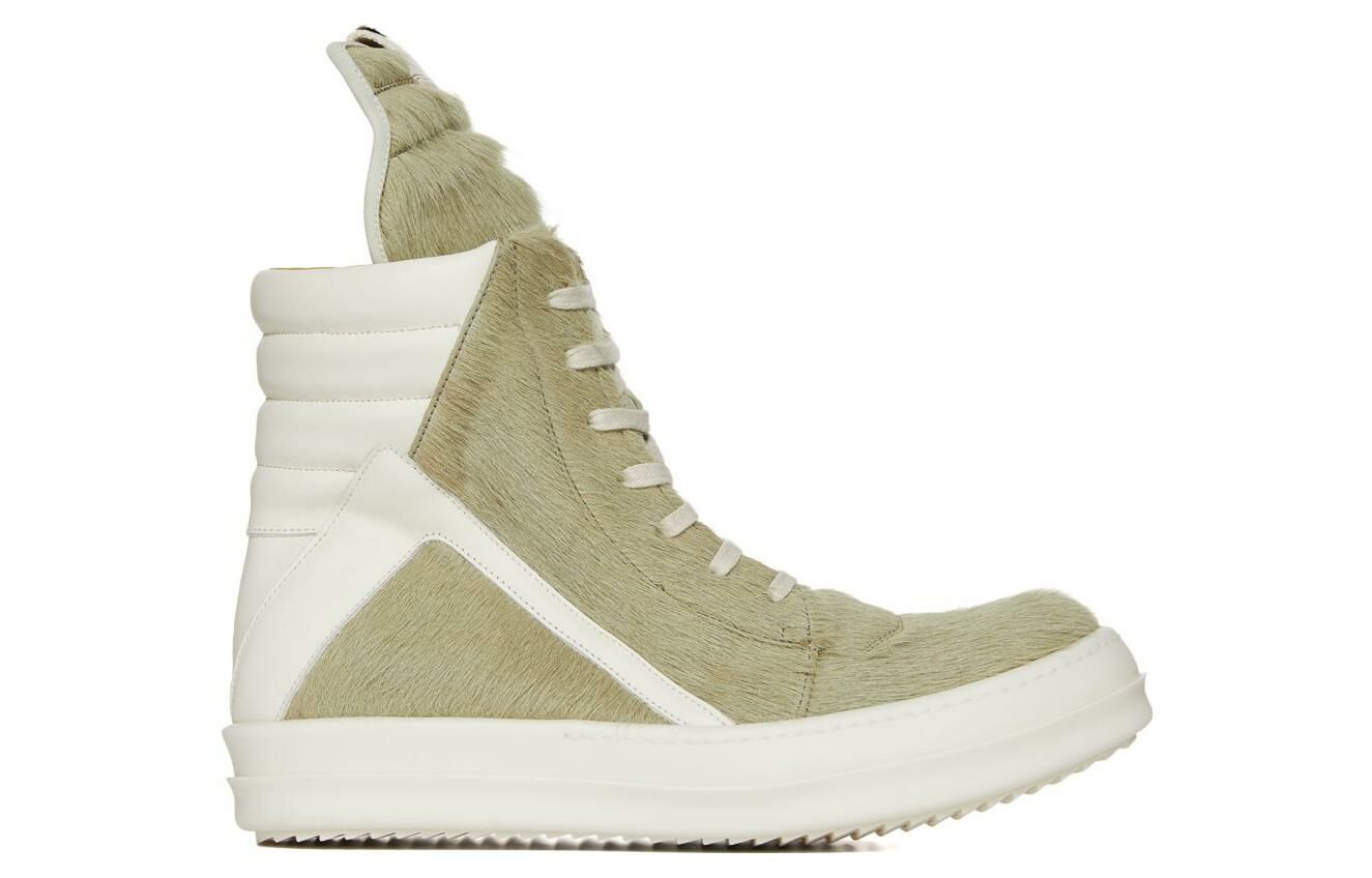 【代購】RICK OWENS/RO High Top Skateboard Shoes Men's Dirty Yogurt Color