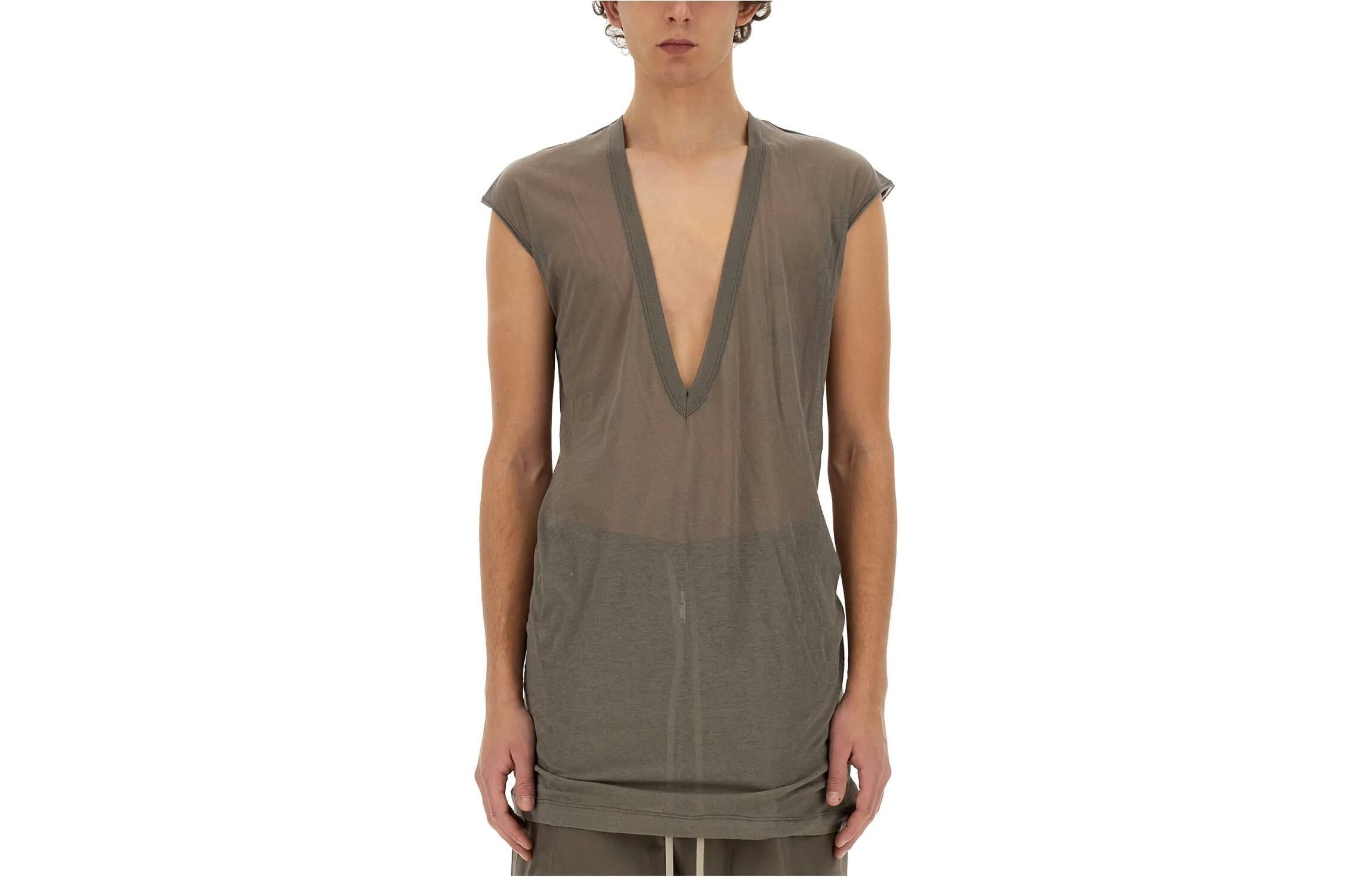 【代購】RICK OWENS/RO Tank Tops Men's Taupe