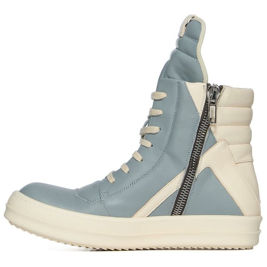 【代購】RICK OWENS/RO GEOBASKET High-Top Skateboard Shoes Women's Light Blue