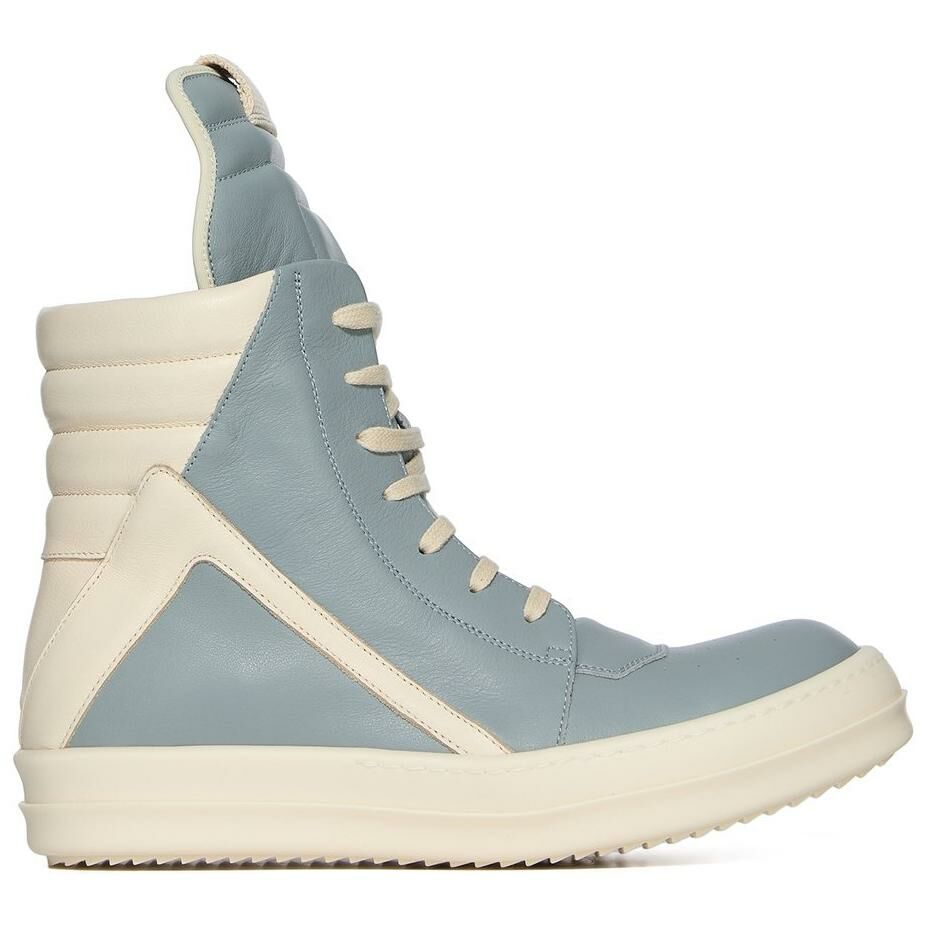 【代購】RICK OWENS/RO GEOBASKET High-Top Skateboard Shoes Women's Light Blue