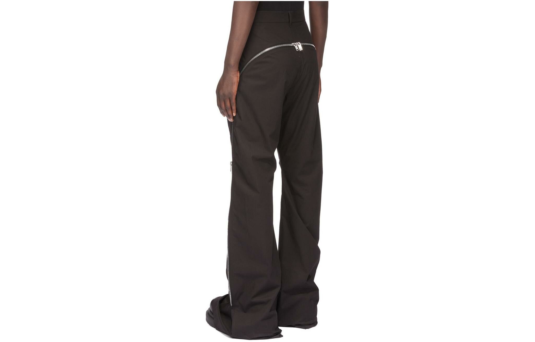 【代購】RICK OWENS Bolan Banana High-Waist Zip-Detailed Trousers