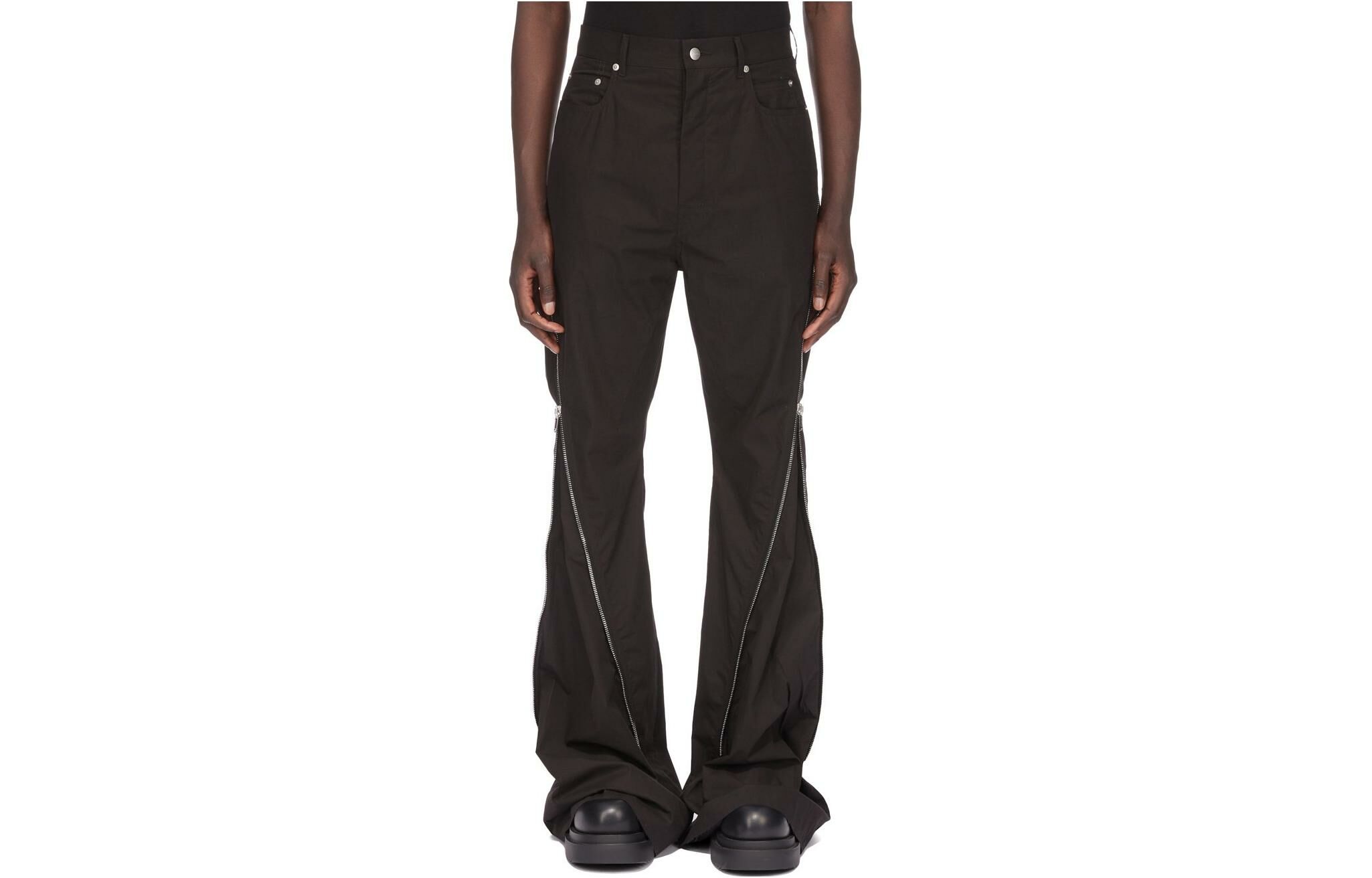 【代購】RICK OWENS Bolan Banana High-Waist Zip-Detailed Trousers