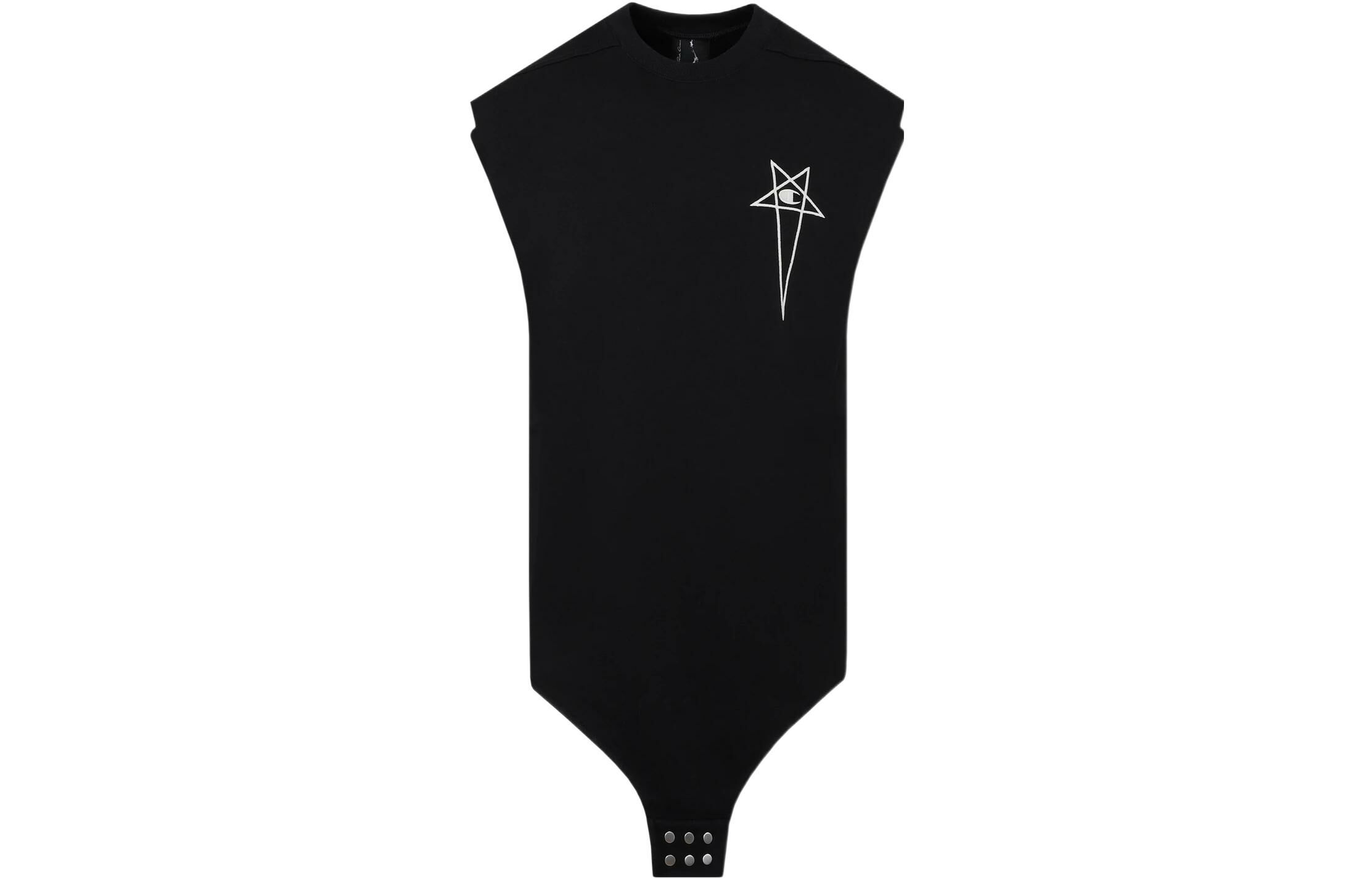 【代購】RICK OWENS Logo embroidered Jersey Bodysuit
