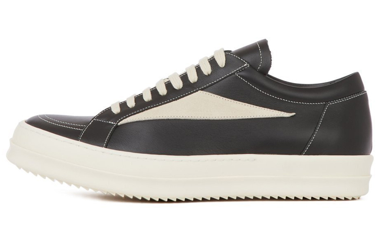 【代購】RICK OWENS EDFU Vintage Sneaks Leather Black Milk White Women's