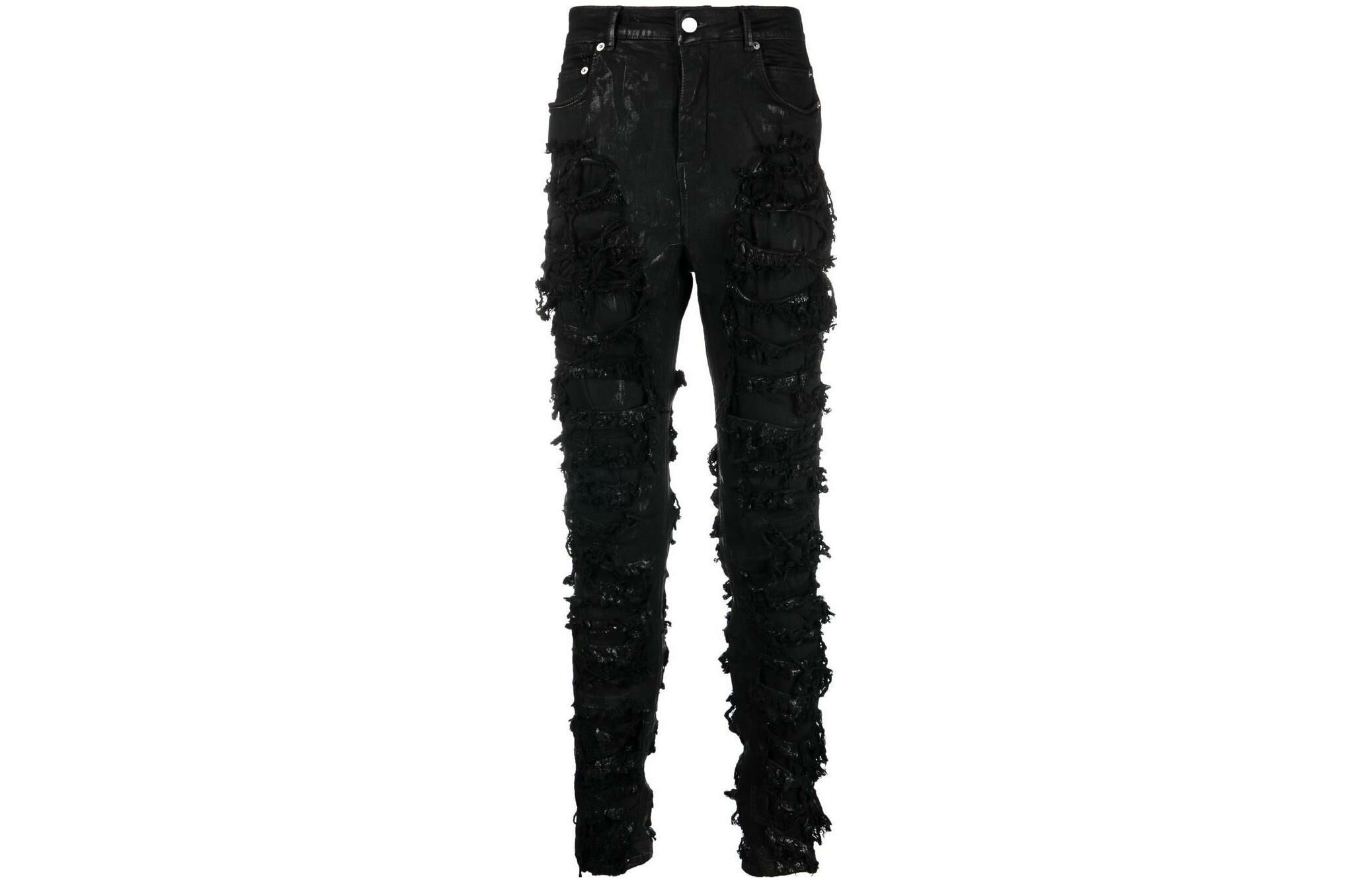 【代購】RICK OWENS Drkshdw Distressed Slim Fit Jeans