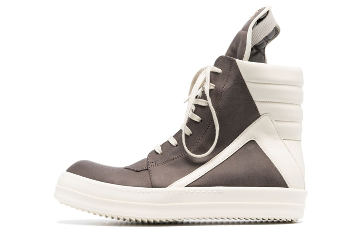 【代購】RICK OWENS/RO Geobasket Stylish Skateboarding Shoes Men's White Gray