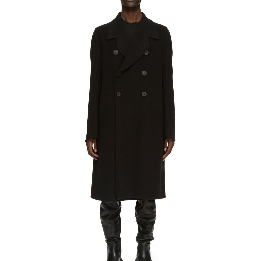 【代購】RICK OWENS Double-Breasted Officer Coat