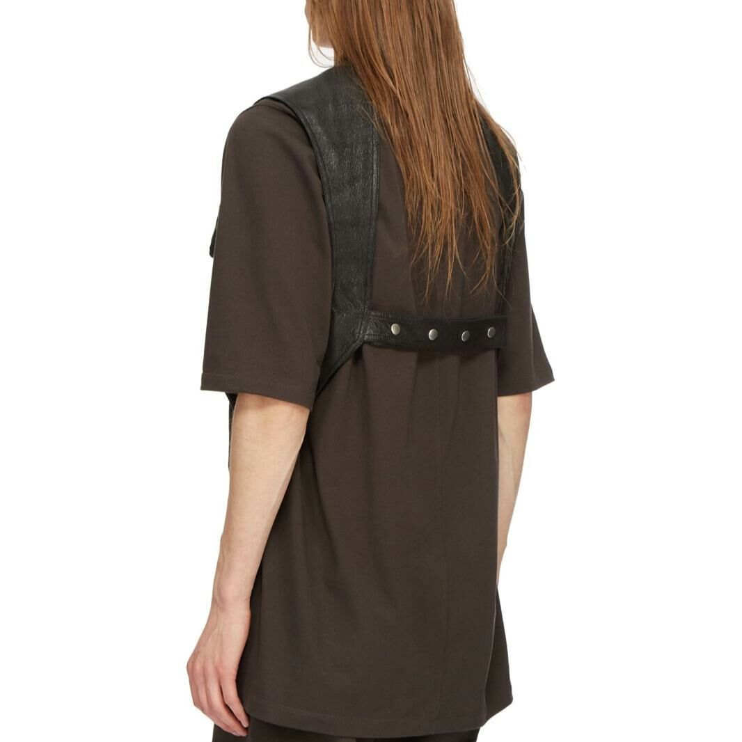 【代購】RICK OWENS Leather V neck Gilet