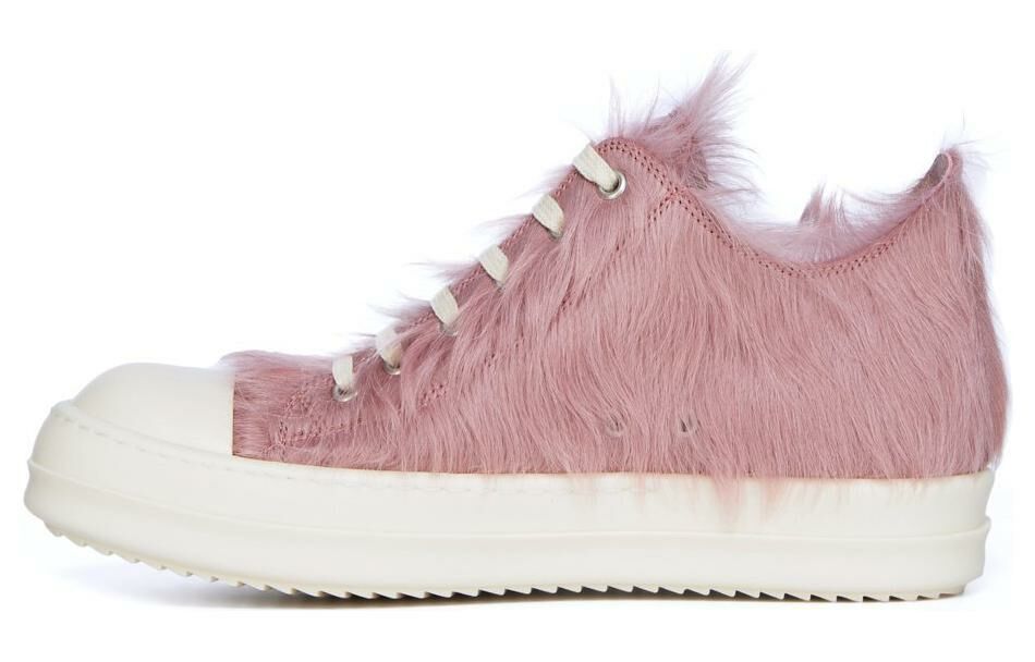 【代購】RICK OWENS Faux-fur Lace-up Sneakers