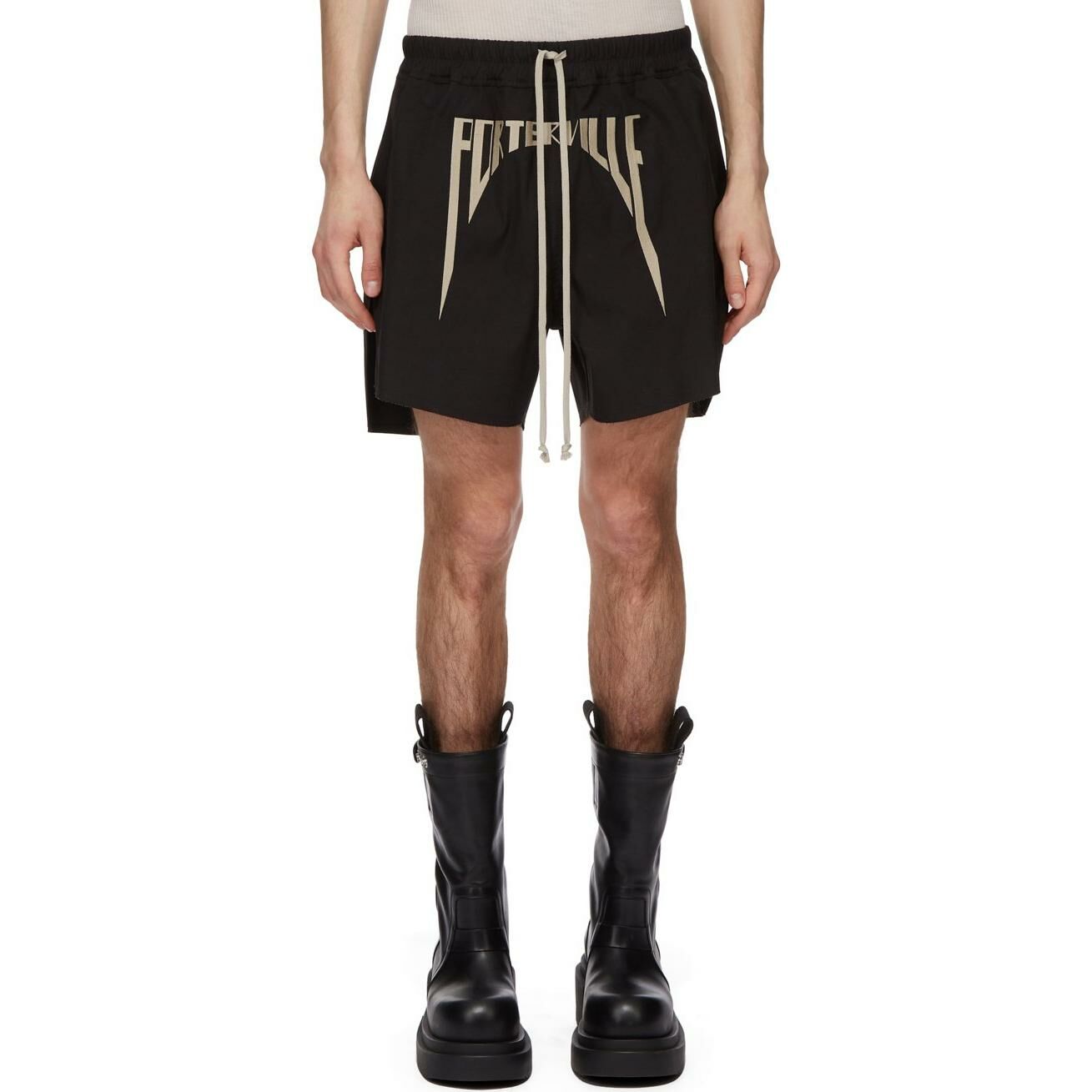 【代購】RICK OWENS Motif embroidered Track Shorts