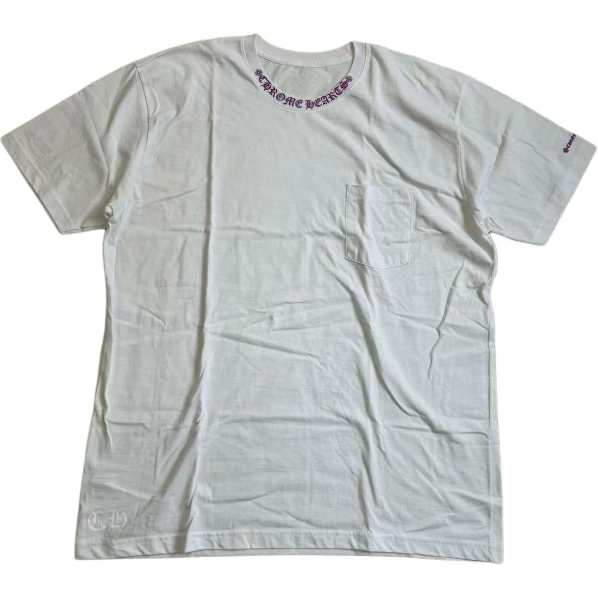 【代購】Chrome Hearts Letter Print Crew Neck Short-Sleeved T-Shirt T-Shirt Men's White