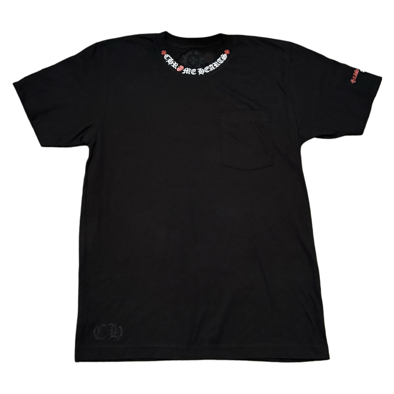 【代購】Chrome Hearts x GUNSHI Letter Print Crew Neck Short-Sleeved T-Shirt T-Shirt Men's Black