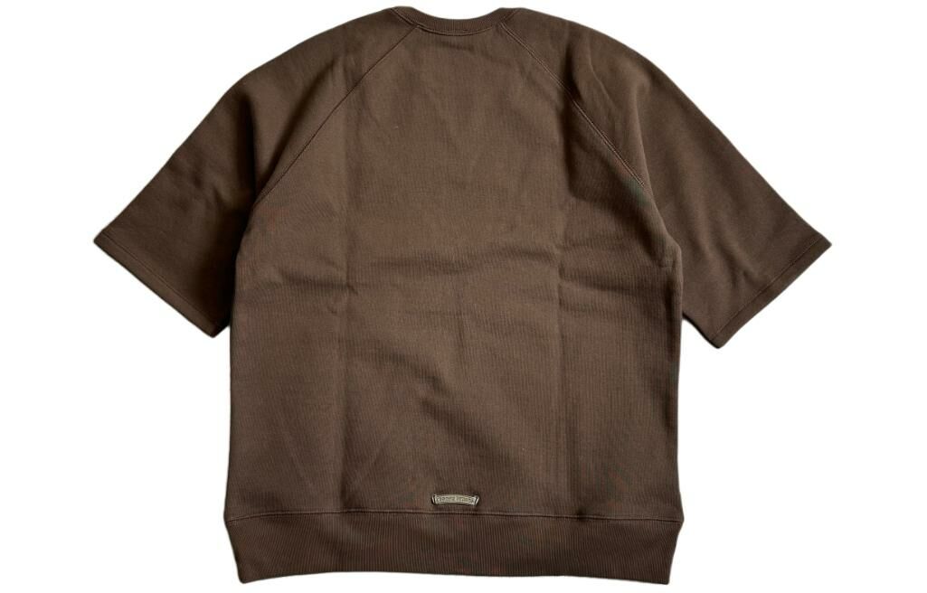 【代購】Chrome Hearts Solid Color Logo Embroidered Crew Neck Short Sleeved Shirt T Shirt Men's Umber